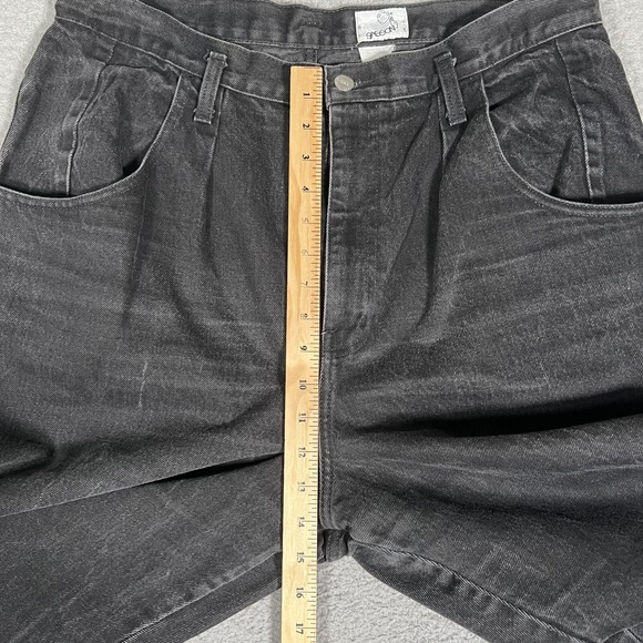 Sasson Jeans Womens 34x32 Black High Waist Relaxed Taper Denim Casual Preppy - Picture 6 of 10